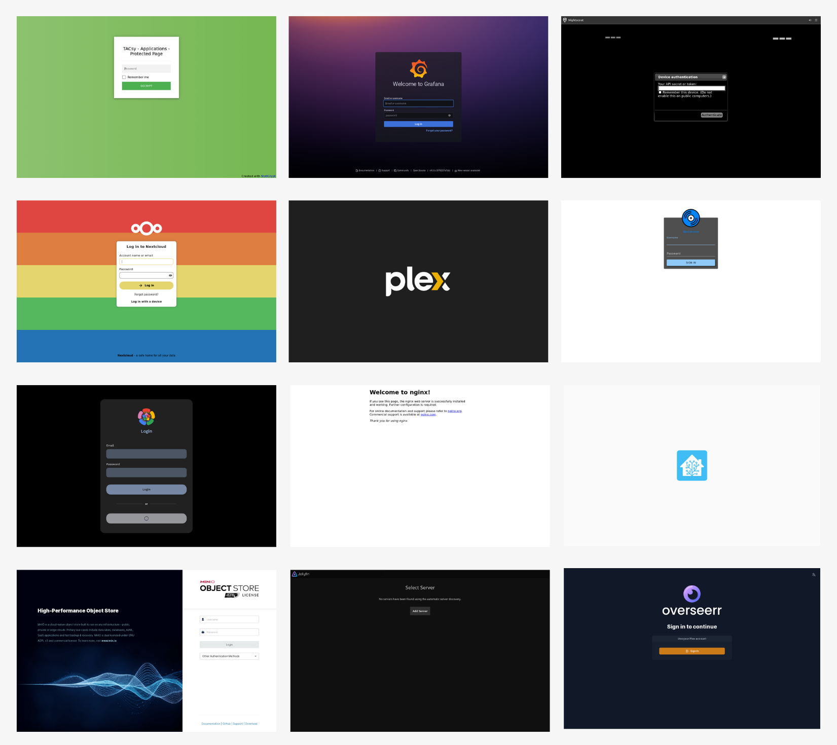 Collage of screenshots of publicly-exposed sites on Tailscale Funnel